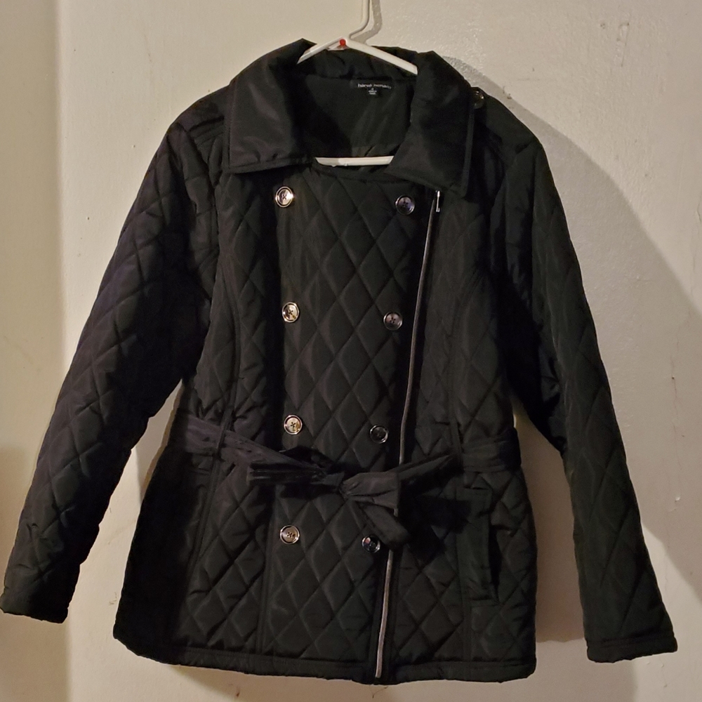 Harve Benard Black Quilted Coat/Jacket